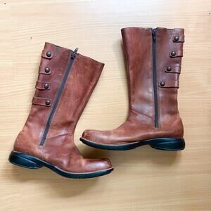 Merrell Captiva Polartek Waterproof Cherry Brown Distressed Boots 7  Leather